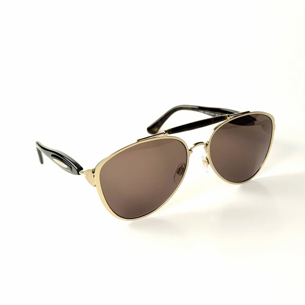 Burberry B 3160 1109/73 Sunglasses   Brown Gold Lenses Pilot Aviator  61mm